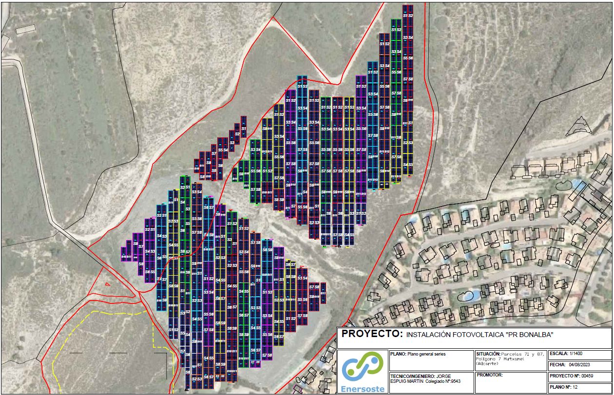 Estructura fija este-oeste · conexión en 20 kV · con PAyC y A.T. — instalación fotovoltaica JONSOK